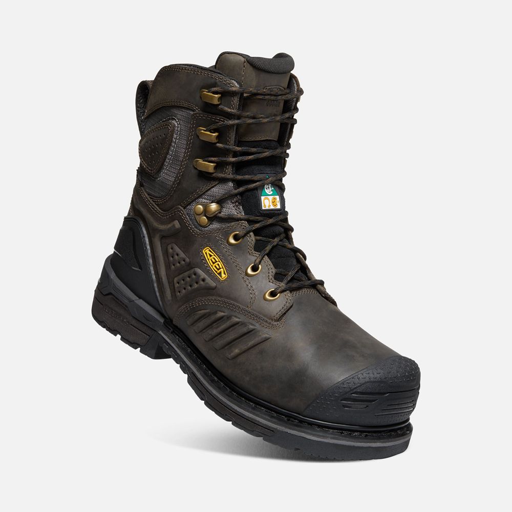 Botte de Travail Keen Homme Noir Marron | Csa Philadelphia+ 8\" Insulated Waterproof (Carbon-Fiber To